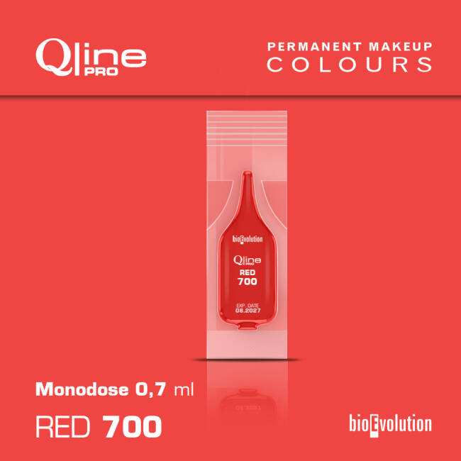 RED 700 teplá pastelově červená  0,7 ml