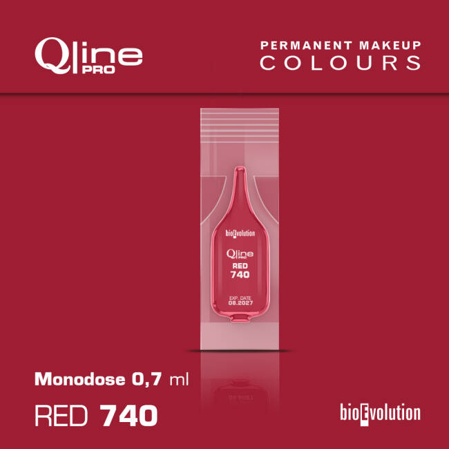 RED 740 tmavší starorůžová s pastelově hnědou 0,7ml 